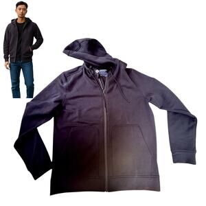 Mondetta Outdoor Black Full Zip HOODIE SWEATSHIRT Active Jacket Men's Medium